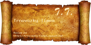Trnovszky Tímea névjegykártya