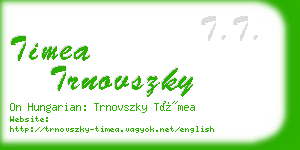 timea trnovszky business card